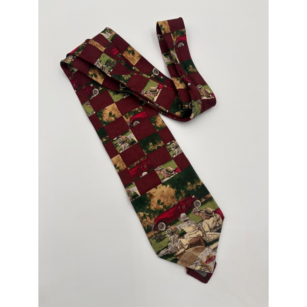 Vintage Robert Talbott Artist‎ Collection Silk Tie Sunday Afternoon USA 58"